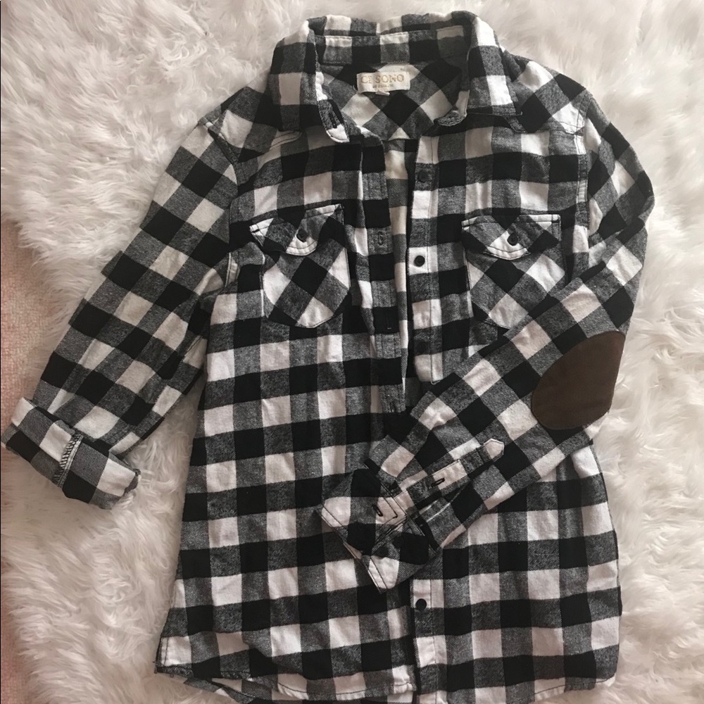 Black and white flannel